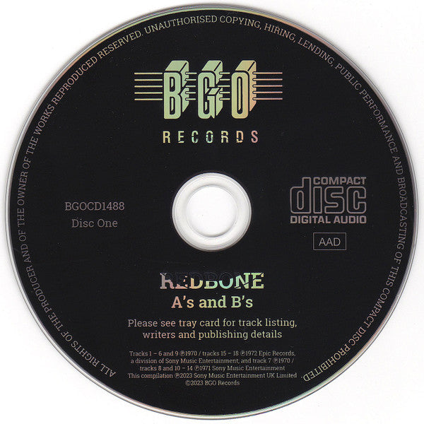 Redbone : A's And B's (2xCD, Comp, RM, Sli)
