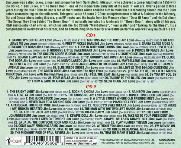 Jim Lowe (2) : The Jim Lowe Collection 1953-1961 (2xCDr, Comp)