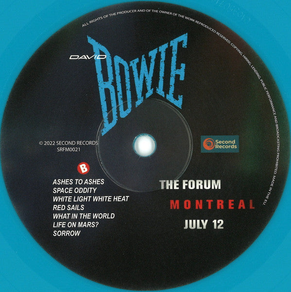 David Bowie : Live At The Forum In Montreal July 12, 1983 (2xLP, Album, Unofficial, Tur)