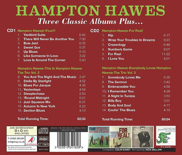 Hampton Hawes : Three Classic Albums Plus.. Vol. 2 (2xCD, Comp, RM)