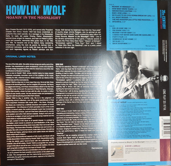 Howlin' Wolf : Moanin' In The Moonlight (LP, Album, Ltd, RE, Blu)