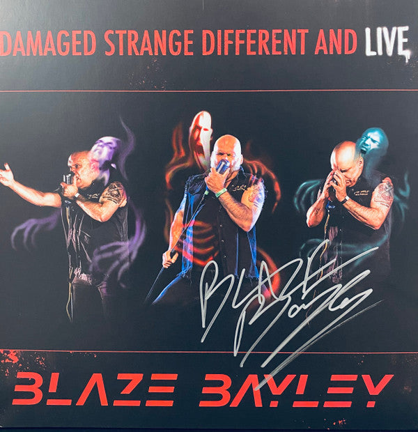 Blaze Bayley : Damaged Strange Different And Live (LP, Album, Red)