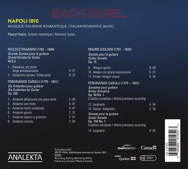 Pascal Valois : Napoli 1810 (CD, Album)