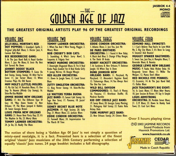 Various : The Golden Age Of Jazz (4xCD)