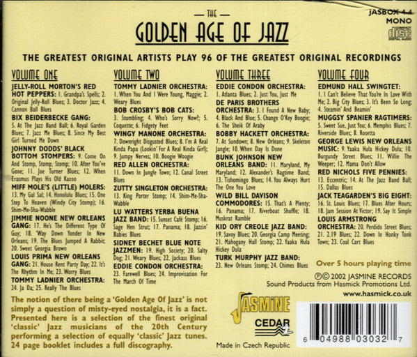 Various : The Golden Age Of Jazz (4xCD)