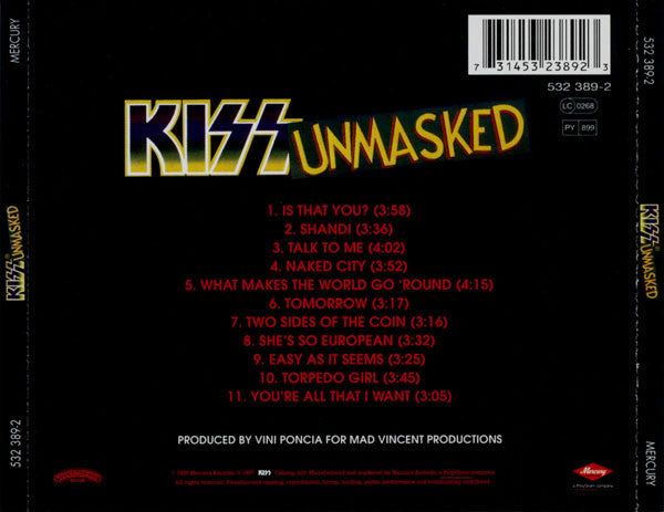 Kiss : Unmasked (CD, Album, RE, RM)