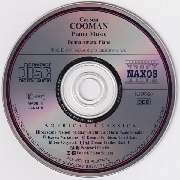 Carson Cooman - Donna Amato : Piano Music (CD, Album)