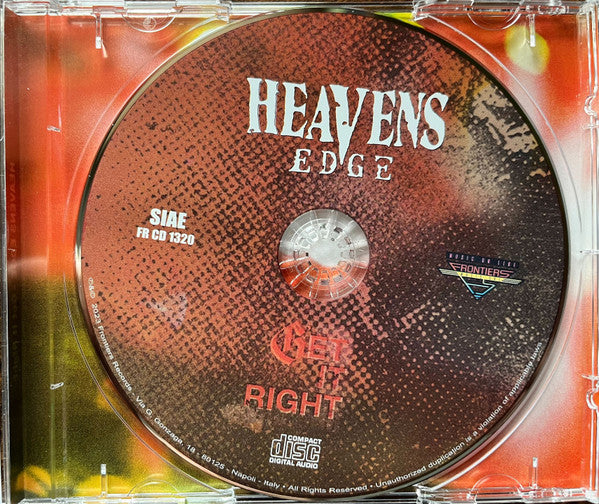 Heavens Edge : Get It Right  (CD, Album)