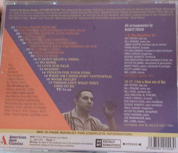 Marty Paich : The Broadway Bit + I Get A Boot Out Of You (CD, Comp, RM)