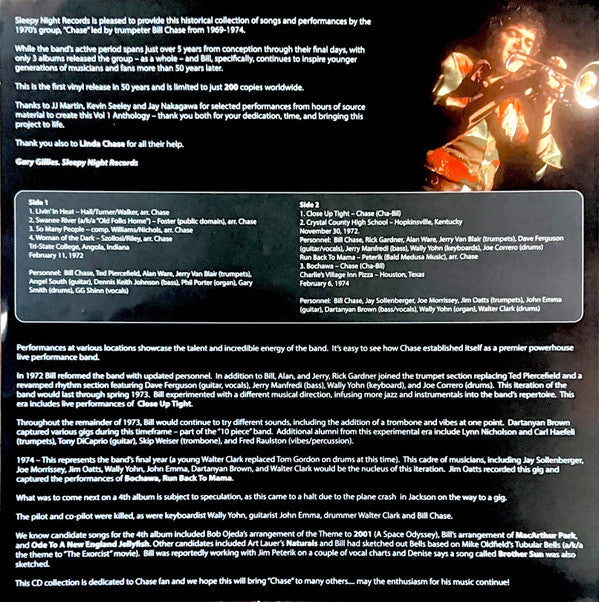 Chase (5) : Anthology Part 1 (LP, Comp, Ltd, Num)