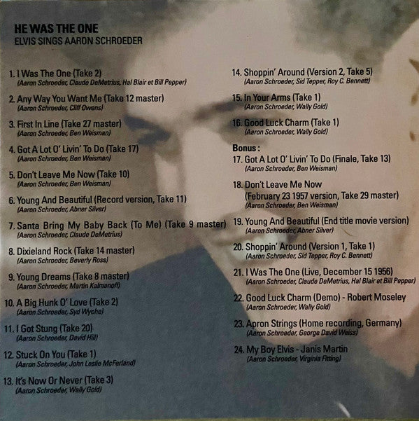 Elvis* : He Was The One Elvis Sings Aaron Schroeder (CD, Comp, Vin)