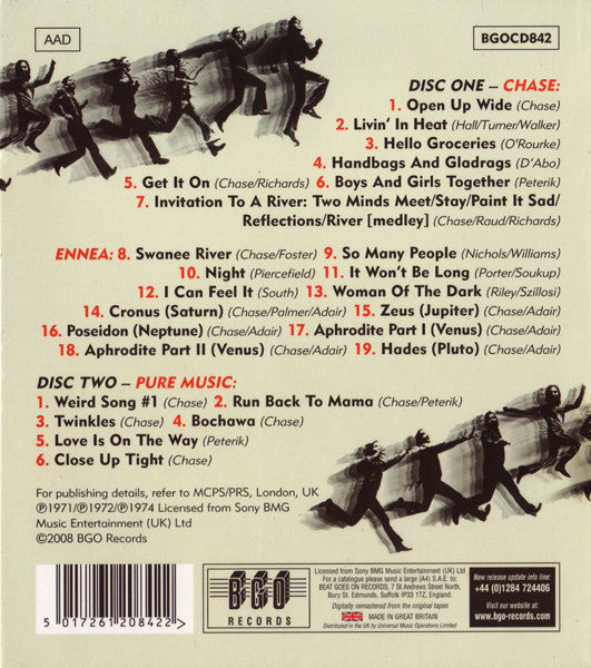 Chase (5) : Chase/Ennea/Pure Music (CD, Album, RE, RM + CD, Album, RE, RM + Comp)
