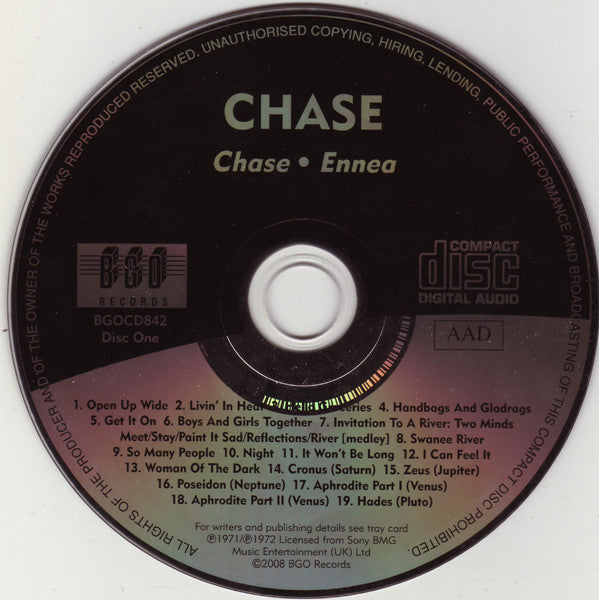 Chase (5) : Chase/Ennea/Pure Music (CD, Album, RE, RM + CD, Album, RE, RM + Comp)