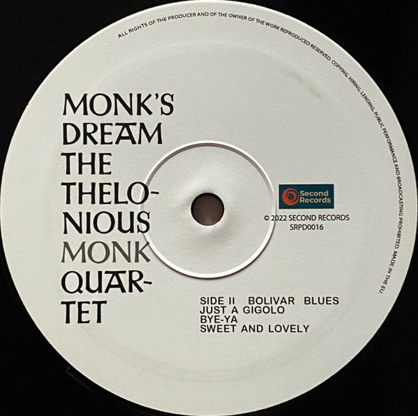 The Thelonious Monk Quartet : Monk's Dream (LP, Album, RE, 180)