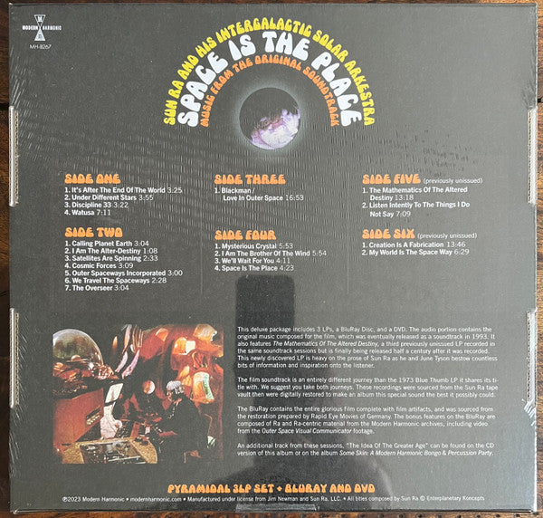 The Sun Ra Arkestra : Space Is The Place: Music From The Original Soundtrack (LP, Mono, Sil + LP, Mono, Gol + LP, Mono, Gre + DV)