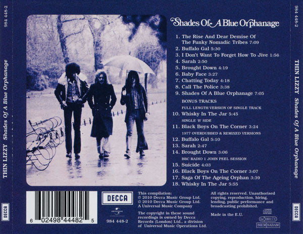 Thin Lizzy : Shades Of A Blue Orphanage (CD, Album, RE, RM)