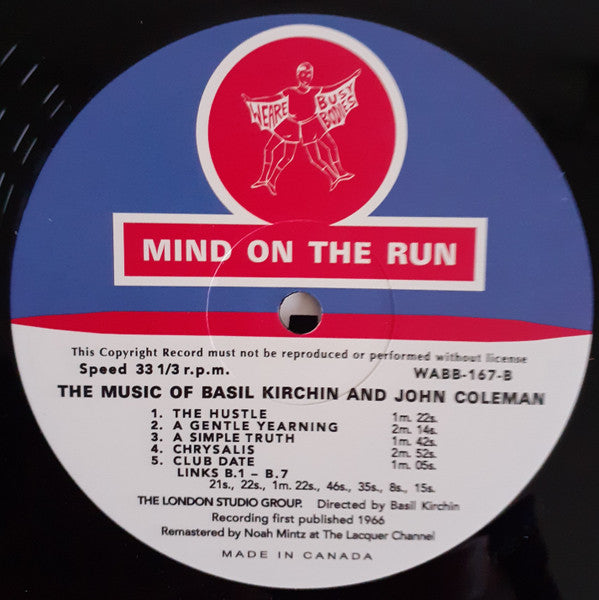 Basil Kirchin And John Coleman : Mind On The Run (The Music Of Basil Kirchin And John Coleman) (LP, Mono, RE)