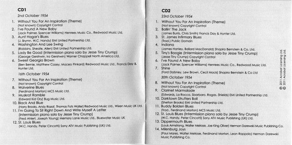 Kid Ory And His Creole Jazz Band : Live at The Club Hangover, San Francisco October 1954 (2xCD, Album, RM)