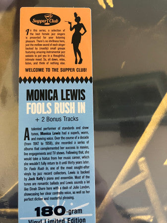 Monica Lewis : Fools Rush In (LP, Album, Ltd, Num, RE)