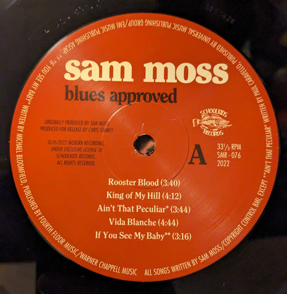 Sam Moss (4) : Blues Approved (LP, Album)