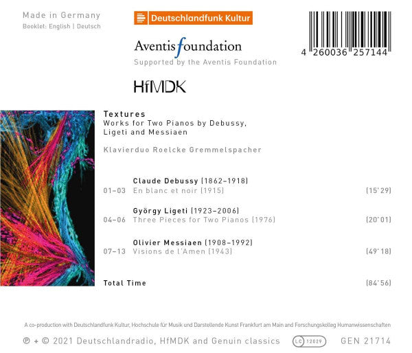 Klavierduo Roelcke Gremmelspacher : Textures (CD, Album)