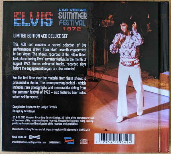Elvis Presley : Las Vegas Summer Festival 1972 (4xCD, Ltd, Boo)