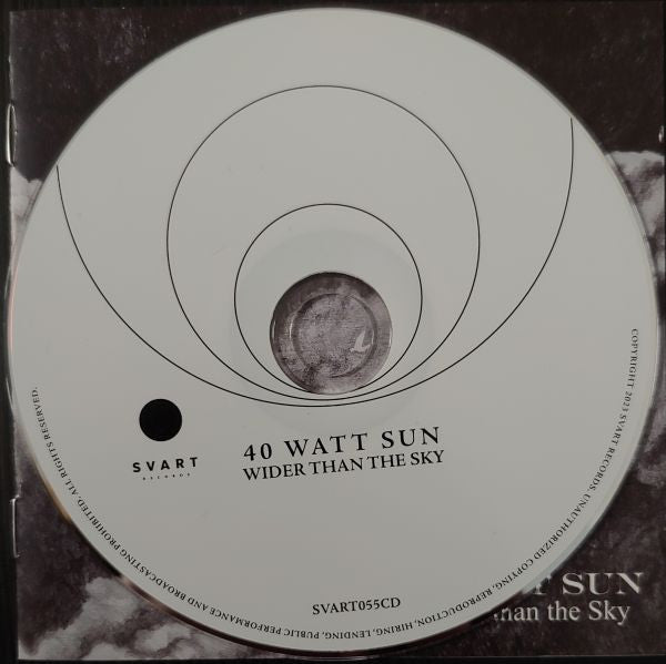 40 Watt Sun : Wider Than The Sky (CD, Album, RE, RM)