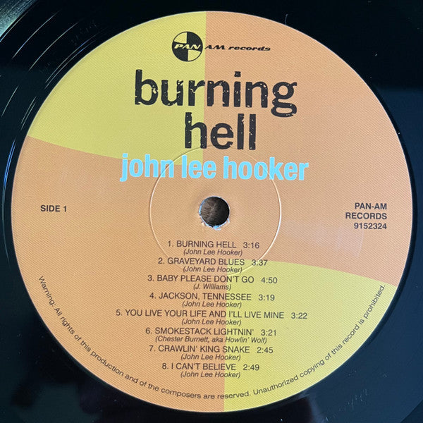 John Lee Hooker : Burning Hell (LP, Album, Ltd, RE, 180)