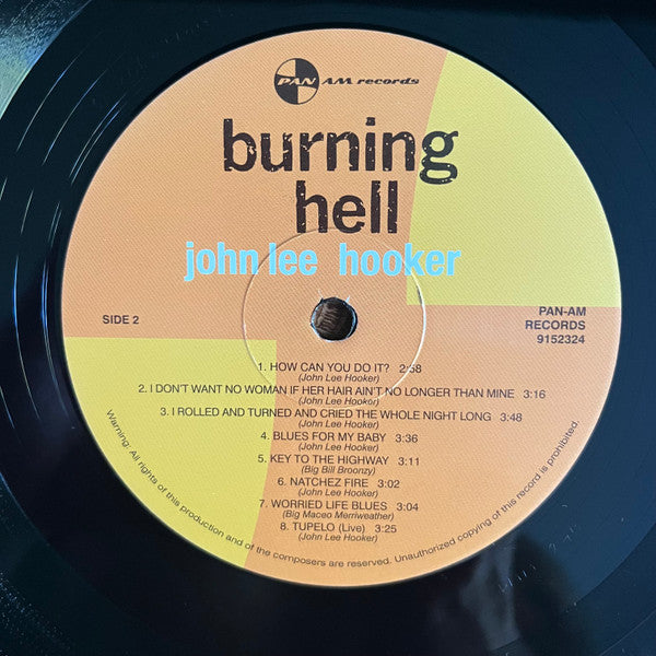 John Lee Hooker : Burning Hell (LP, Album, Ltd, RE, 180)