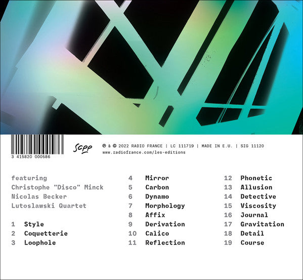 Benoît Delbecq, Steve Argüelles : Apophonix (CD, Album)