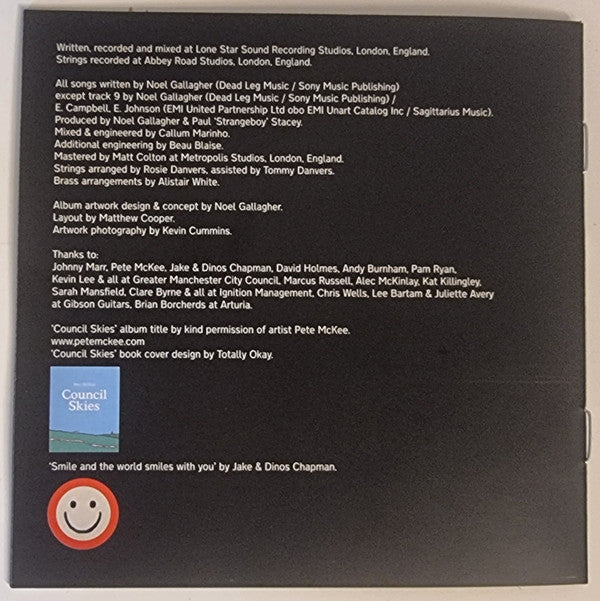 Noel Gallagher's High Flying Birds : Council Skies (CD, Album, Dig)