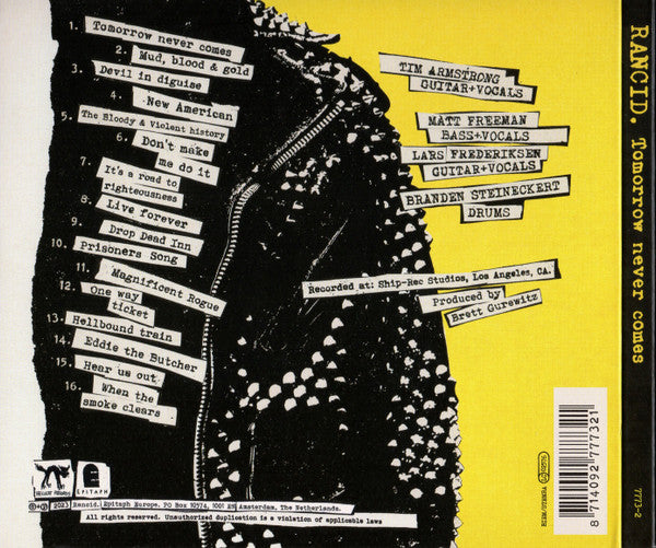 Rancid : Tomorrow Never Comes (CD, Album, Dig)