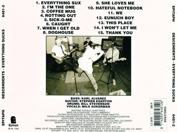 Descendents : Everything Sucks (CD, Album)