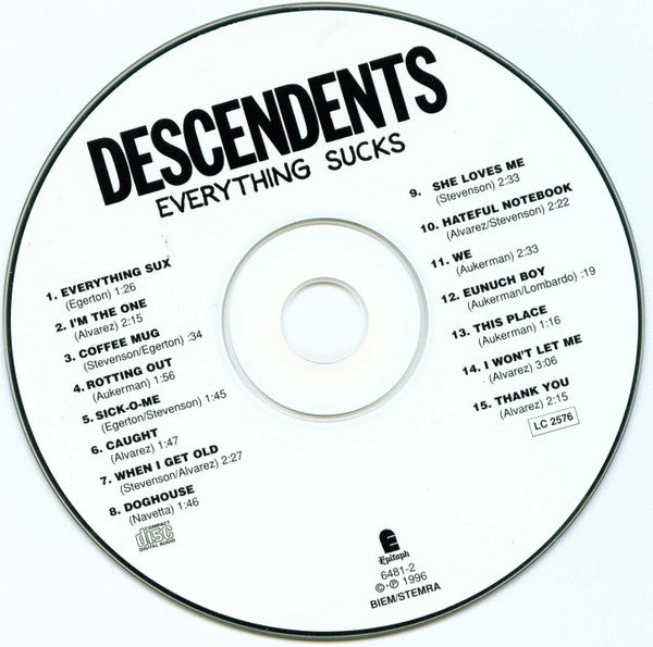 Descendents : Everything Sucks (CD, Album)