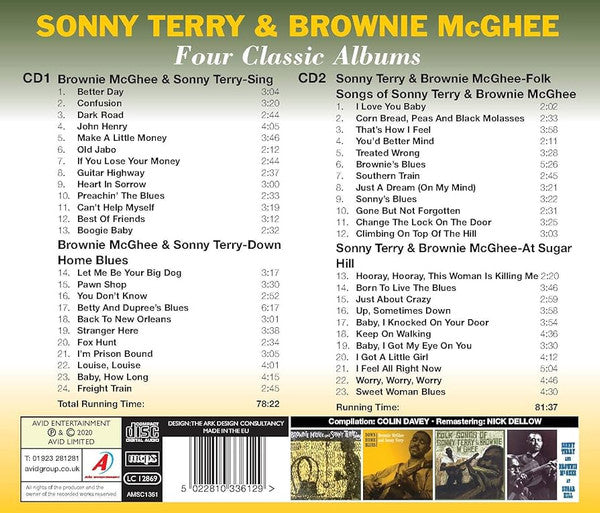 Sonny Terry & Brownie McGhee : Four Classic Albums (2xCD, Comp, RM)