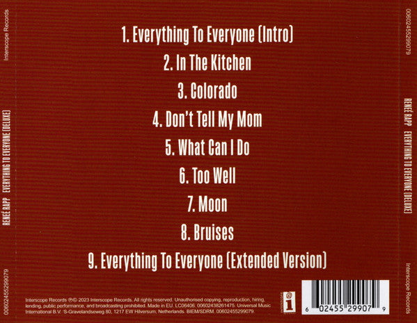 Reneé Rapp : Everything To Everyone (Deluxe) (CD, EP, Dlx)