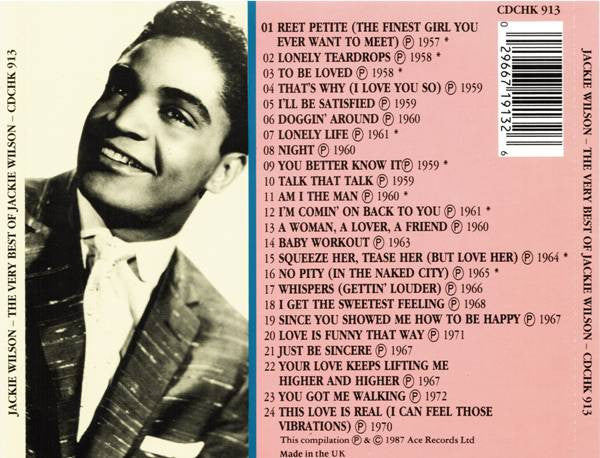 Jackie Wilson : The Very Best Of Jackie Wilson (CD, Comp, Mono, RE, RM)