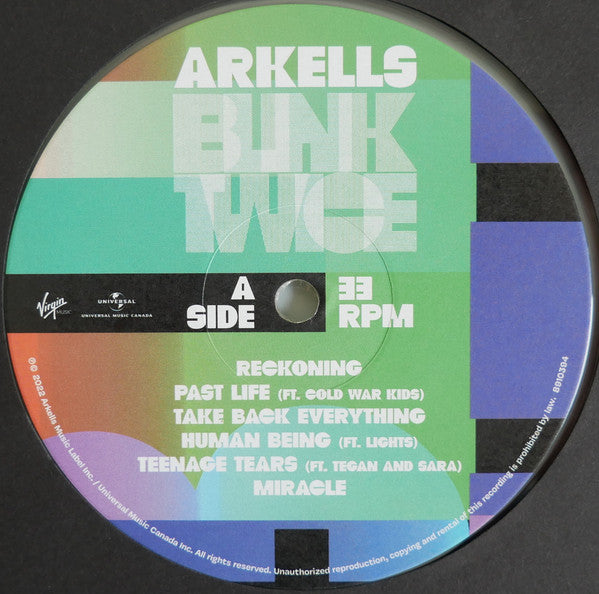 Arkells : Blink Twice (LP, Cry)
