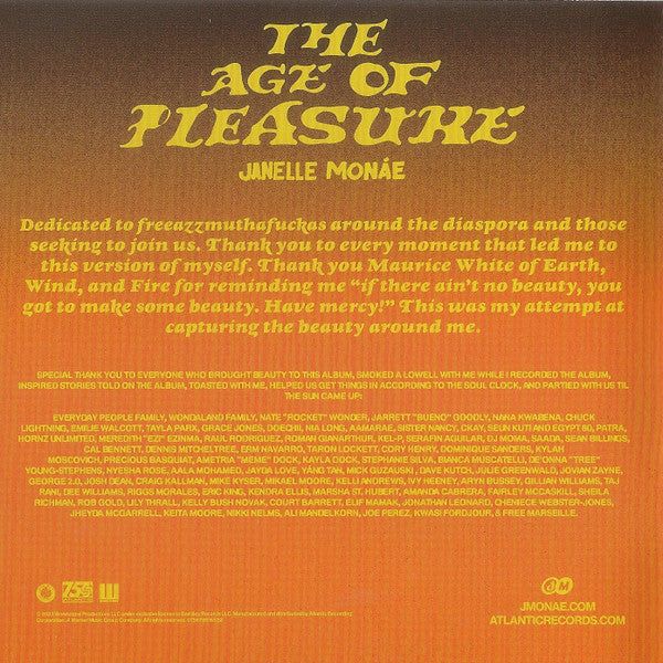 Janelle Monáe : The Age Of Pleasure (CD, Album)