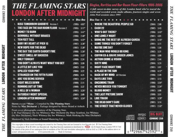 The Flaming Stars : London After Midnight (Singles, Rarities And Bar Room Floor-Fillers 1995-2005) (2xCD, Comp, Mono)