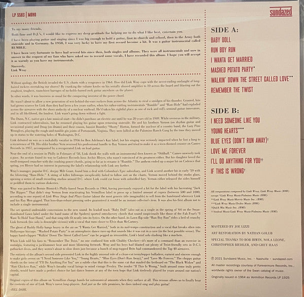 Link Wray : Sings And Plays Guitar (LP, Album, Mono, RE, Bab)
