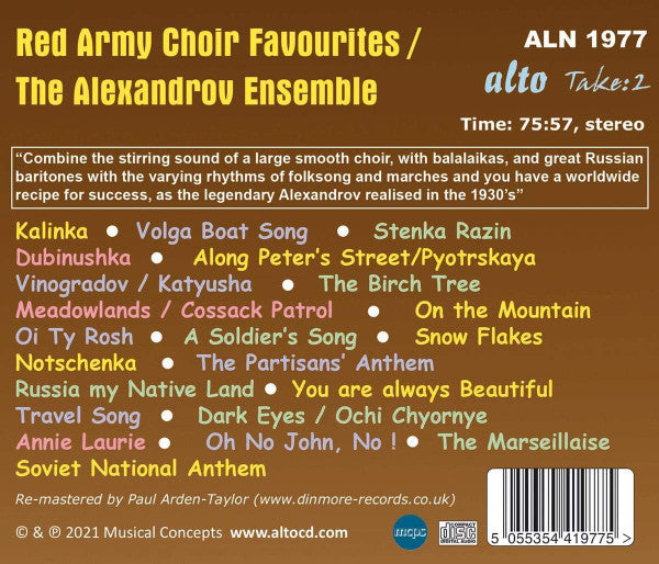 The Alexandrov Red Army Ensemble : Red Army Choir Favourites (CD, Comp, RM)