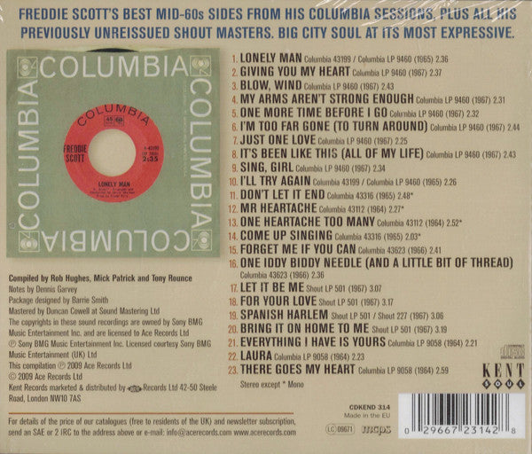 Freddie Scott (2) : Mr Heartache: The Best Of The Columbia Recordings Plus! (CD, Comp)