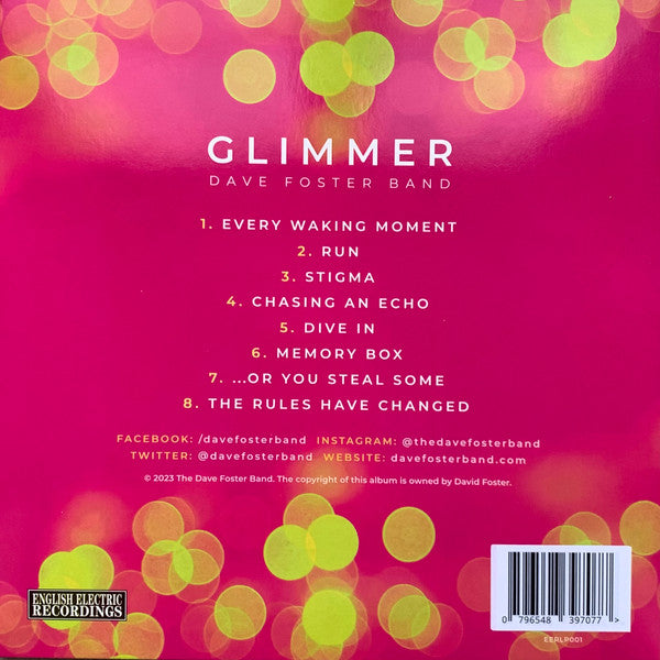 The Dave Foster Band : Glimmer (LP, Album, Yel)
