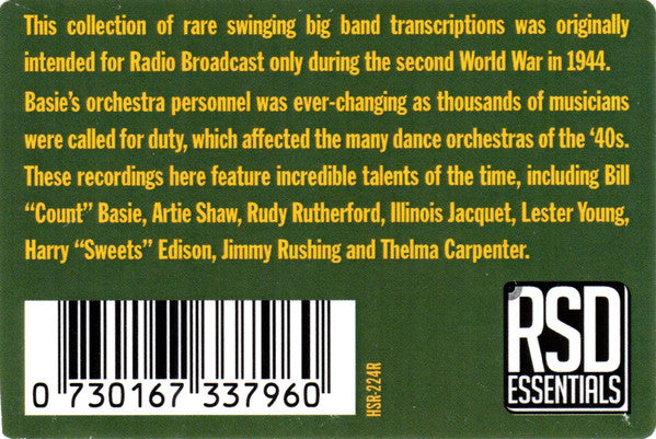 Count Basie Orchestra With Artie Shaw, Jimmy Rushing And Featuring Thelma Carpenter : The Transcription Recordings (LP, RSD, RE, Gre)