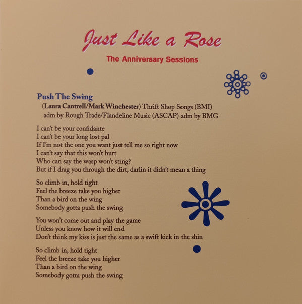 Laura Cantrell : Just Like A Rose: The Anniversary Sessions (CD, Album)