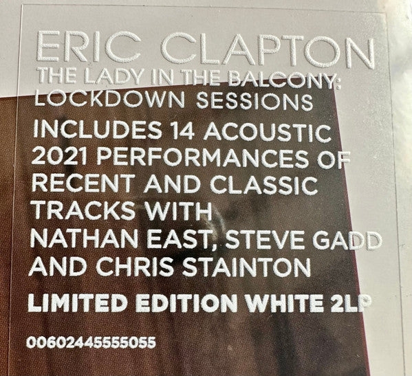 Eric Clapton : The Lady In The Balcony: Lockdown Sessions (2xLP, Album, Whi)