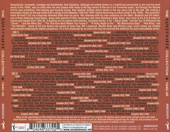 Sam Donahue And His Orchestra : The Sam Donahue Collection 1940-48 (2xCDr, Comp)