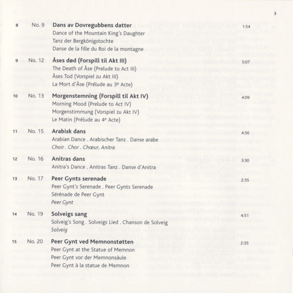 Grieg* / Paavo Järvi, Estonian National Symphony Orchestra, Peter Mattei, Camilla Tilling, Charlotte Hellekant : Peer Gynt (CD)