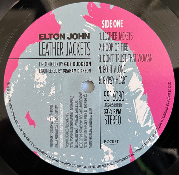 Elton John : Leather Jackets (LP, Album, RE, RM)